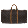 Louis Vuitton Keepall Bandouliere Bag Monogram Canvas Brown Canvas Travel Bag