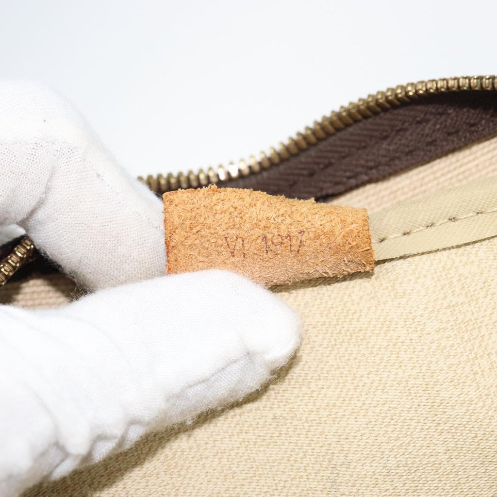 Louis Vuitton Deauville Handbag Monogram Canvas Brown Canvas Handbag