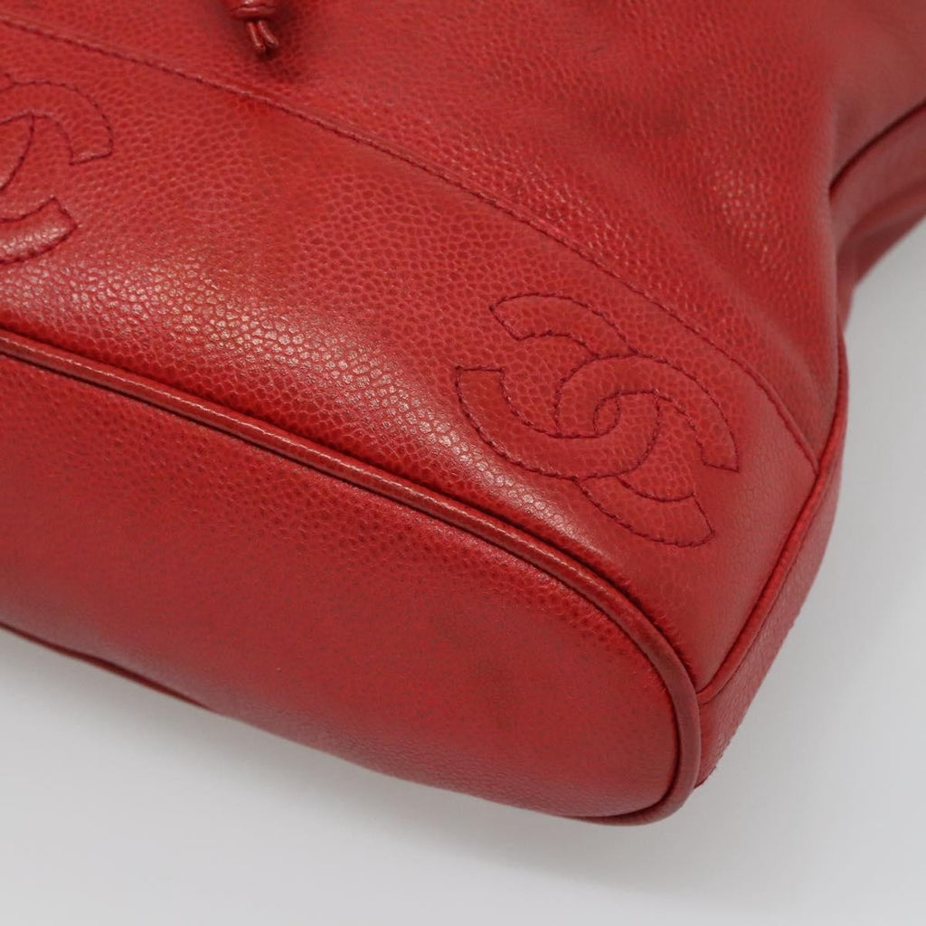 Chanel Vintage Backpack Caviar Red Leather Backpack Bag