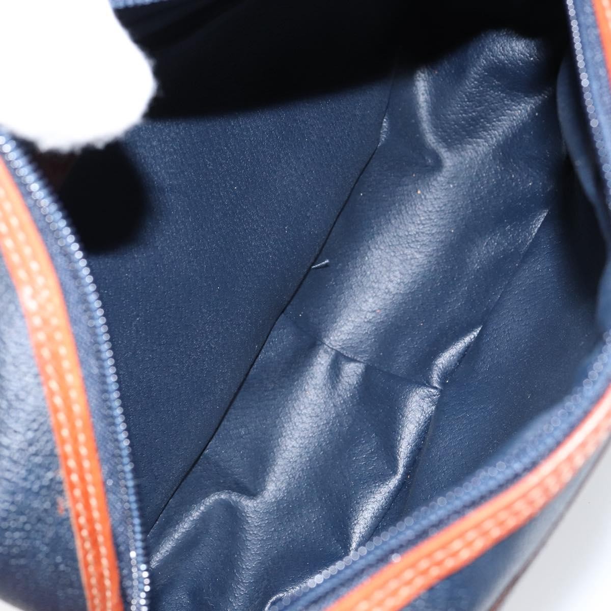 Burberry Vintage Shoulder Bag Leather Navy Leather Shoulder Bag