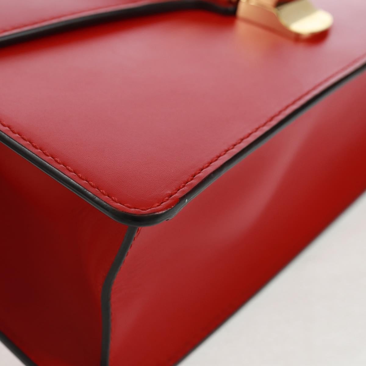 Gucci Sylvie Shoulder Bag Leather Red Leather Shoulder Bag Bag (Pre-Owned)