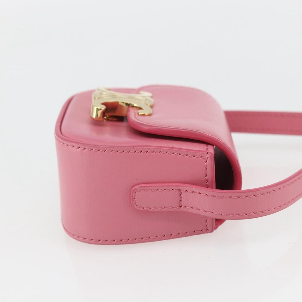 Celine Triomphe Shoulder Bag Smooth Calfskin Pink Leather Shoulder Bag Bag