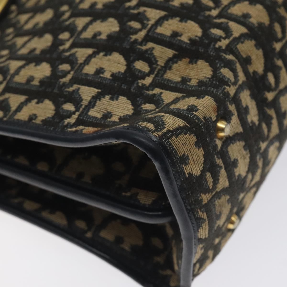 Christian Dior Trotter Shoulder Bag Canvas Navy Canvas Shoulder Bag Bag (Pre-Owned)