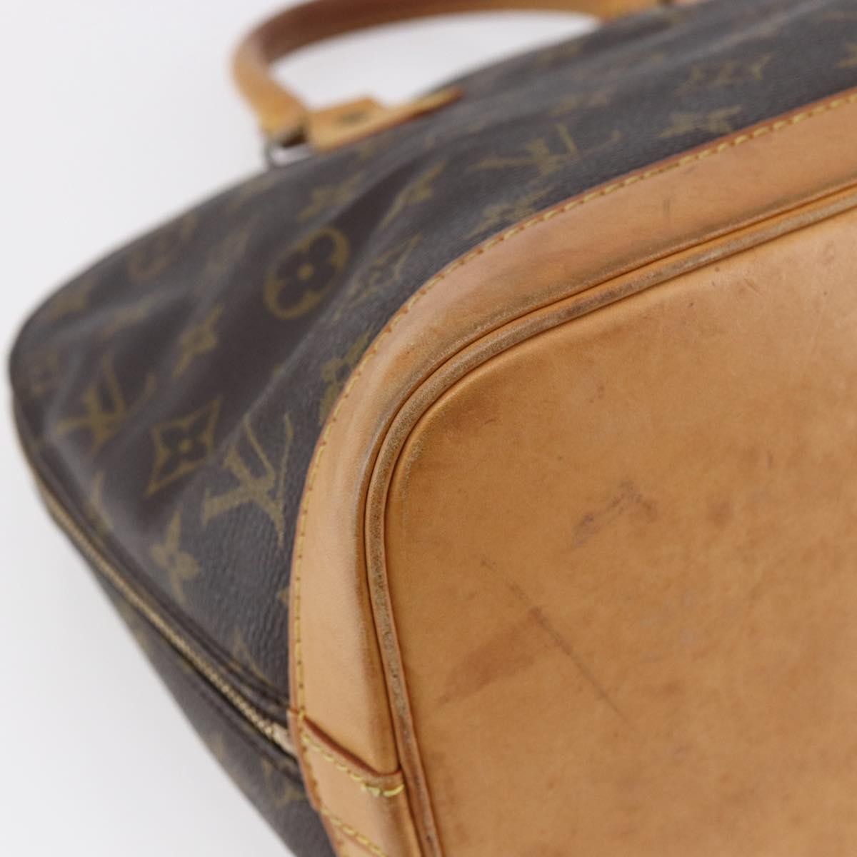 Louis Vuitton Alma Handbag Monogram Canvas Brown Canvas Handbag