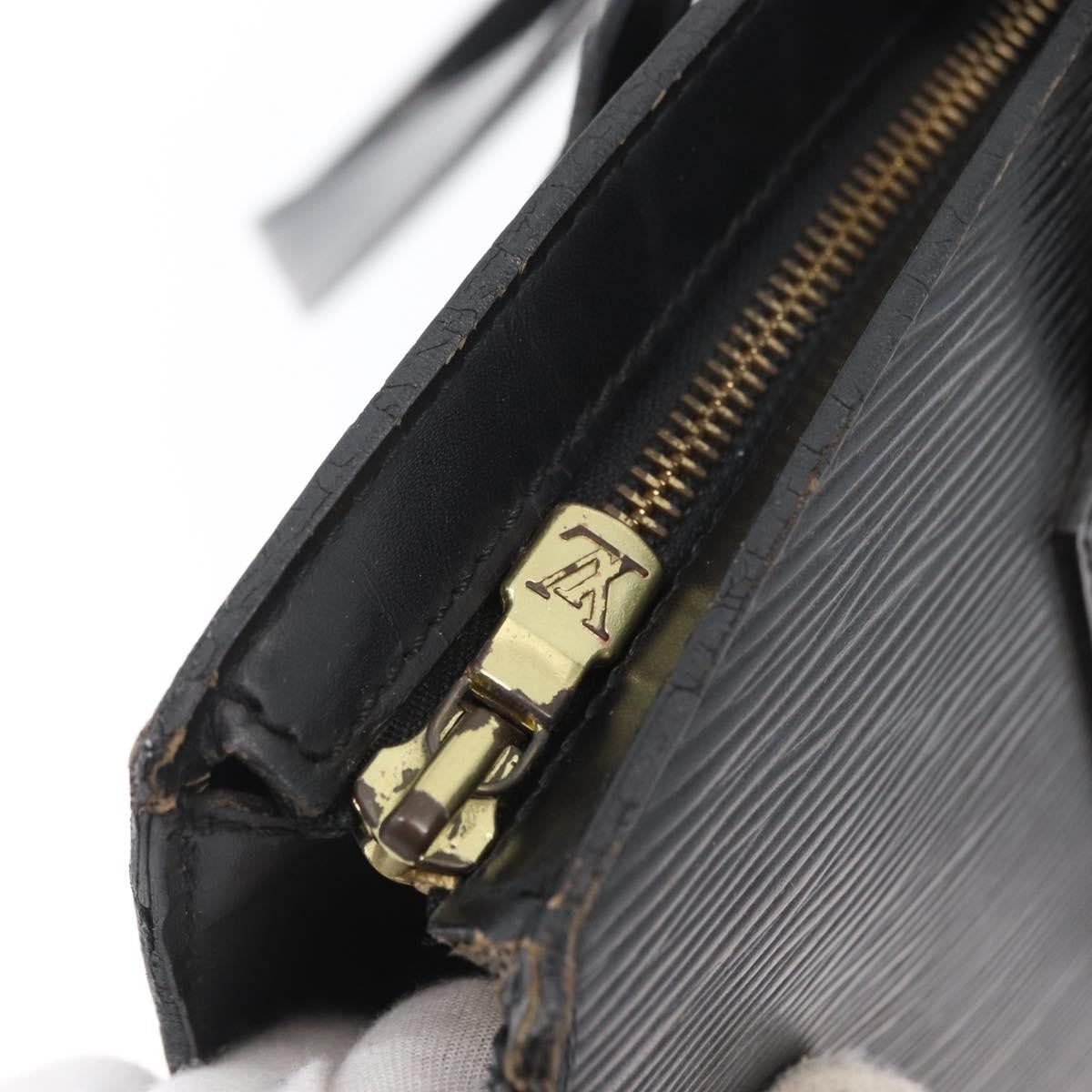 Louis Vuitton Saint Jacques Handbag Epi Leather Black Leather Shoulder Bag
