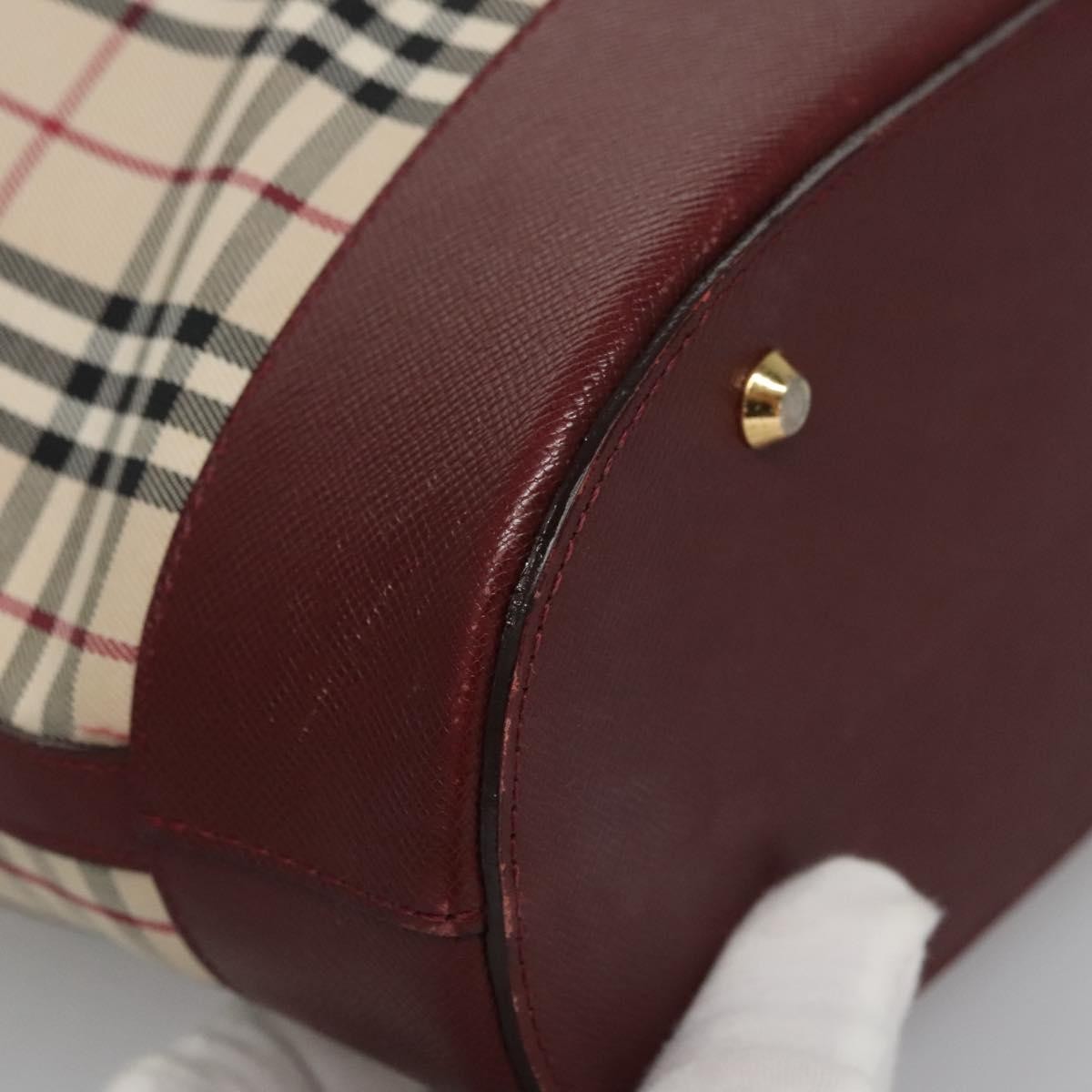 Burberry Nova Check Tote Canvas And Leather Beige Canvas Tote Bag
