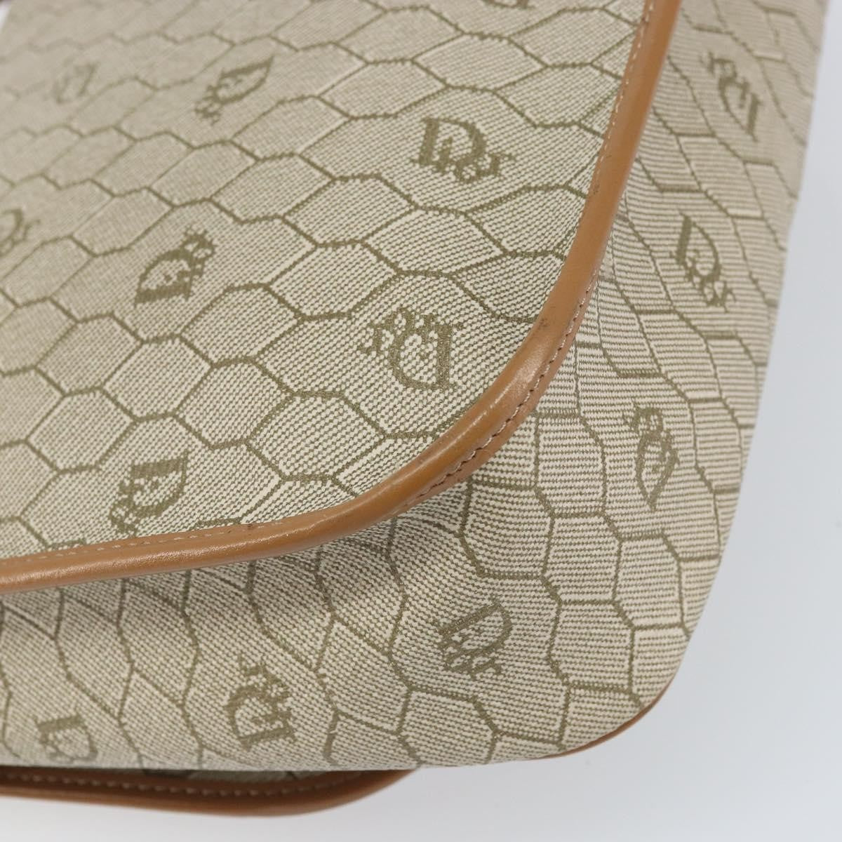 Christian Dior Vintage Honeycomb Shoulder Bag Canvas Beige Pvc,Canvas Shoulder Bag Bag (Pre-Owned)
