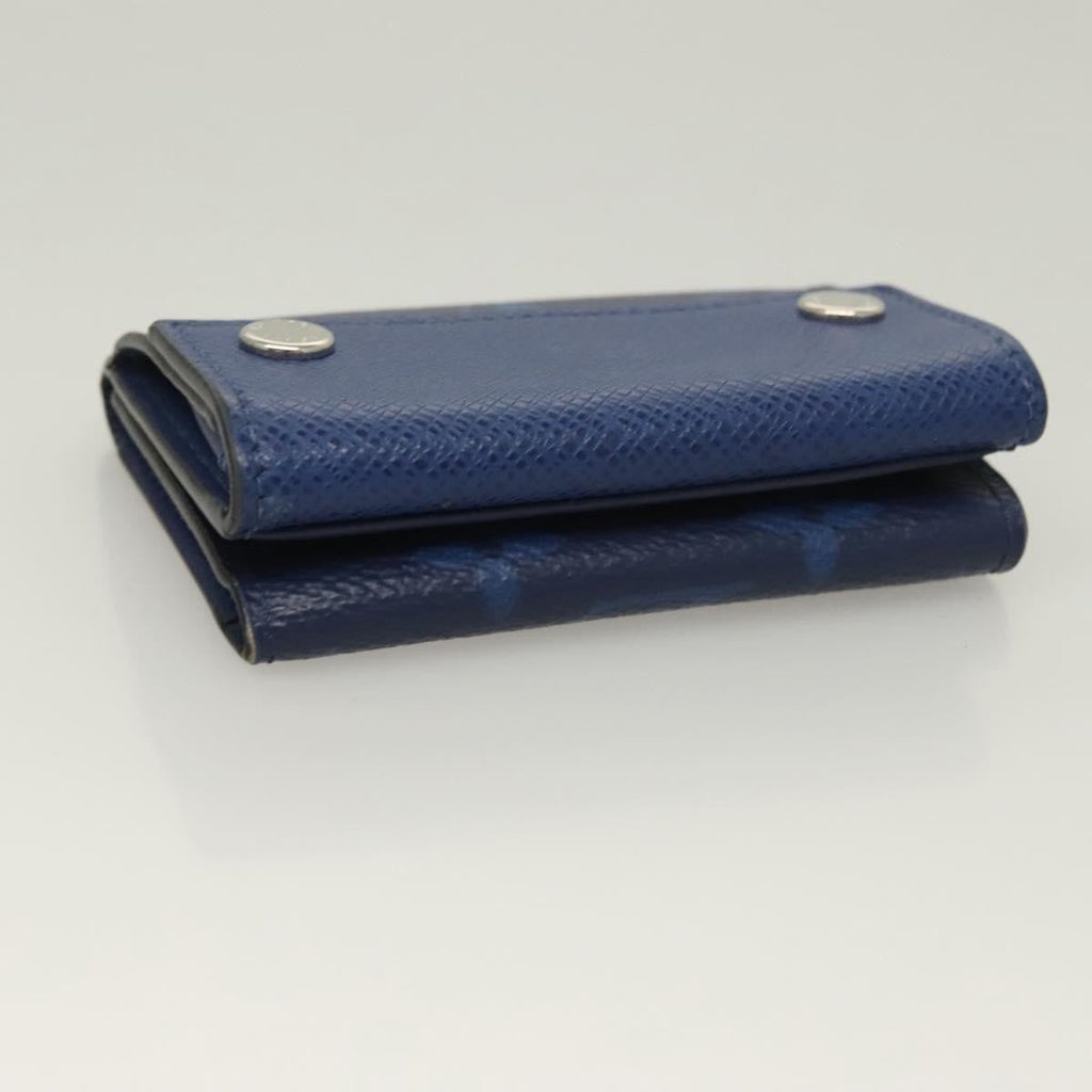 Louis Vuitton Discovery Wallet Monogram Taigarama Blue Leather Wallets Accessory