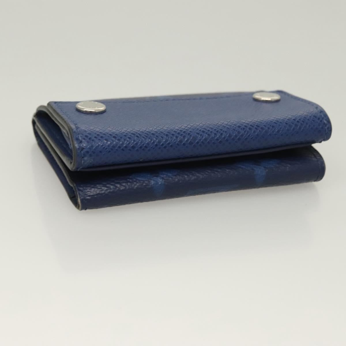 Louis Vuitton Discovery Wallet Monogram Taigarama Blue Leather Wallets Accessory
