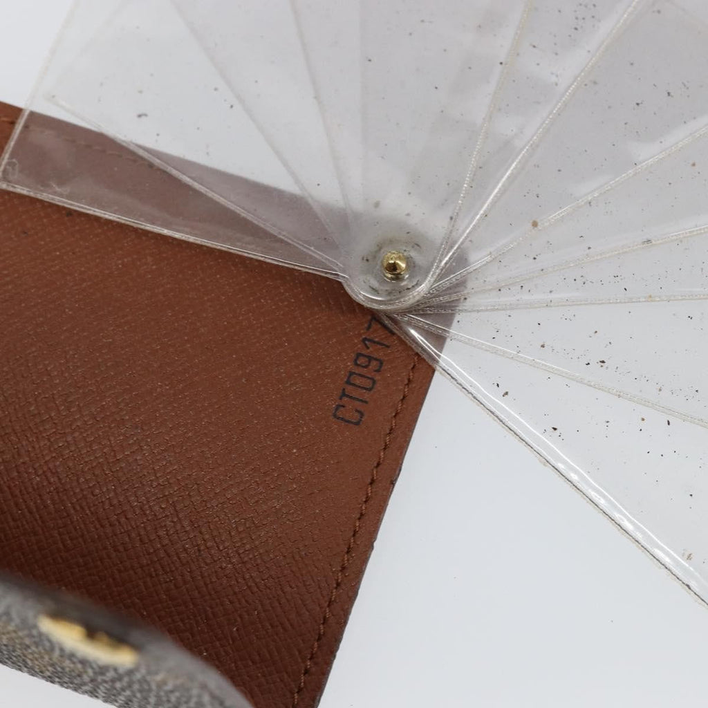 Louis Vuitton Porte Cartes Pression Card Case Monogram Canvas Brown Canvas Card Holders Accessory