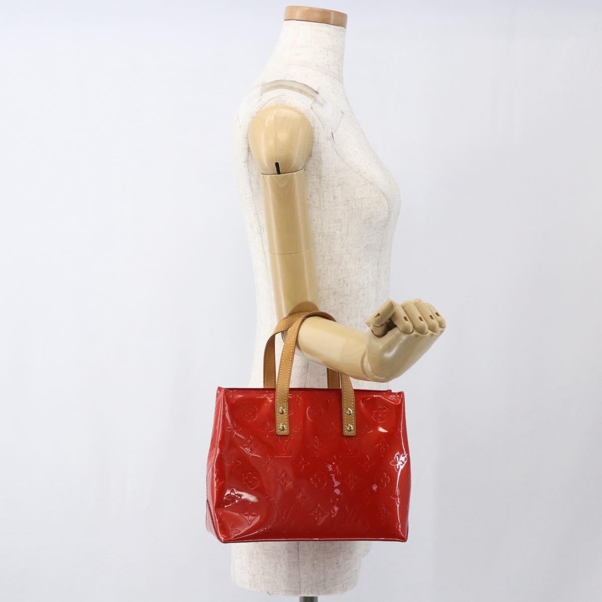 Louis Vuitton Reade Handbag Monogram Vernis Red Patent_Leather Handbag