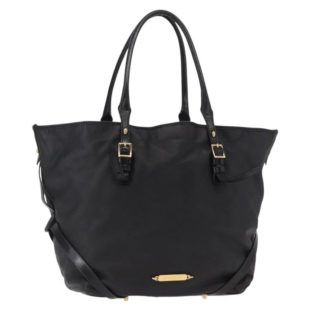 Burberry Vintage Tote Leather Black Leather Tote Bag