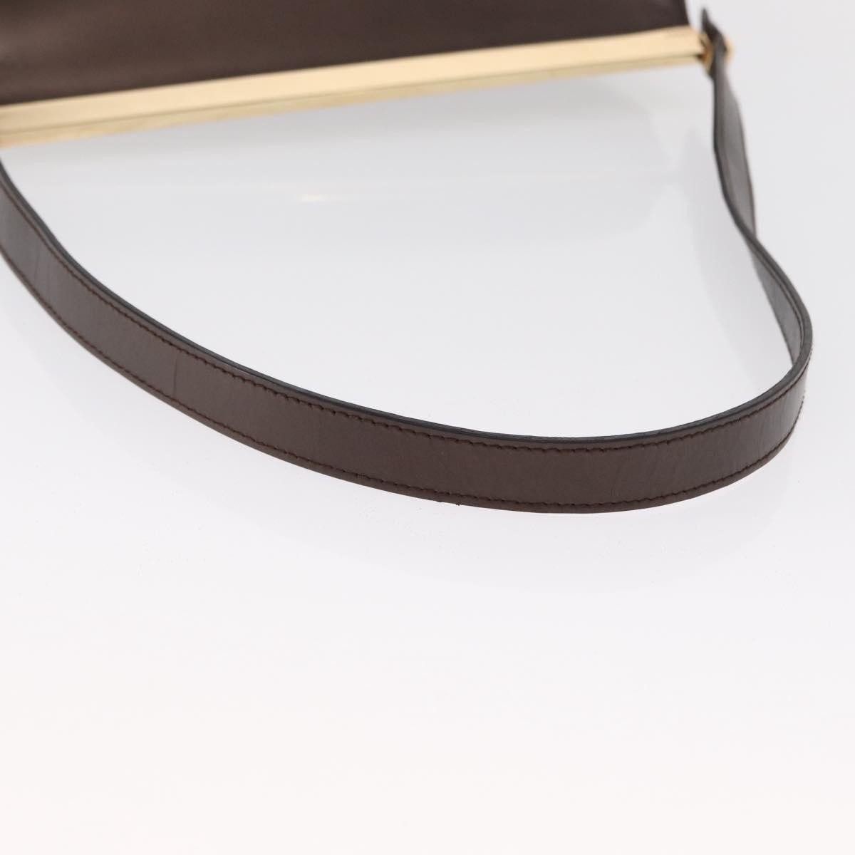 Gucci Vintage Shoulder Bag Leather Brown Leather Shoulder Bag Bag (Pre-Owned)