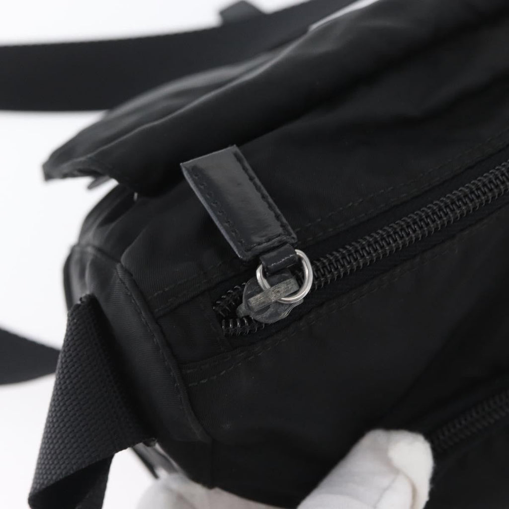 Prada Buckle Messenger Bag Tessuto Black Nylon Shoulder Bag Bag