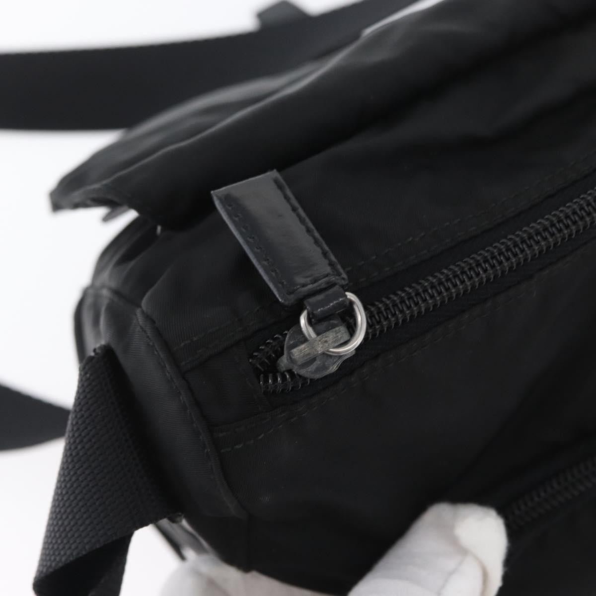 Prada Buckle Messenger Bag Tessuto Black Nylon Shoulder Bag Bag