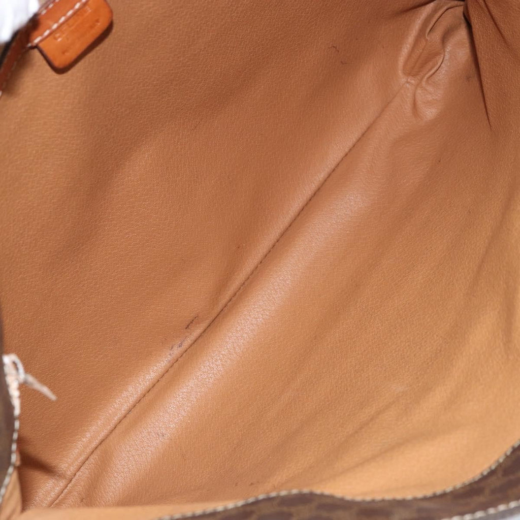 Celine Vintage Macadam Tote Bag Canvas Brown Canvas Tote Bag Bag
