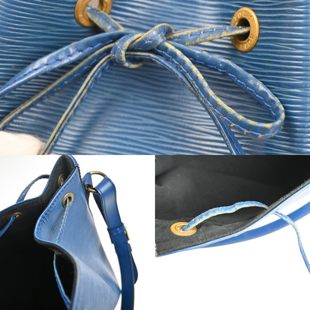 Louis Vuitton Petit Noe Handbag Epi Leather Blue Leather Shoulder Bag