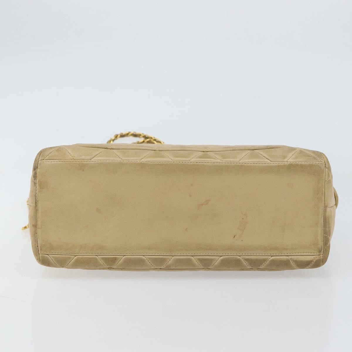 Chanel Vintage Camera Bag Quilted Leather Beige Leather Shoulder Bag Bag