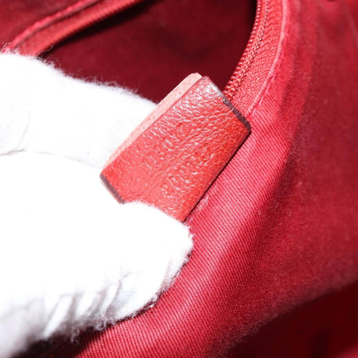 Gucci Vintage Open Tote Gg Canvas Red Canvas Tote Bag Bag (Pre-Owned)