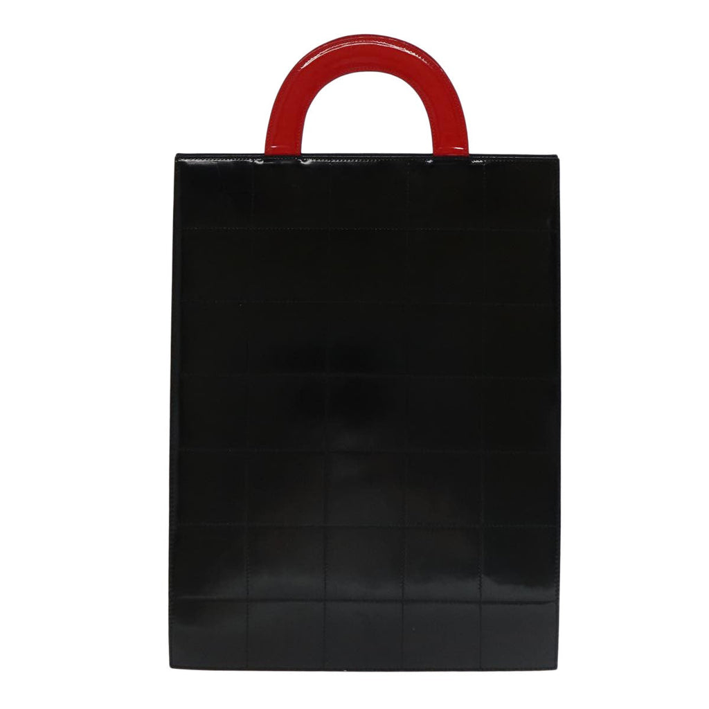 Chanel Vintage Portrait Tote Printed Leather And Quilted Patent Red Leather Tote Bag Bag