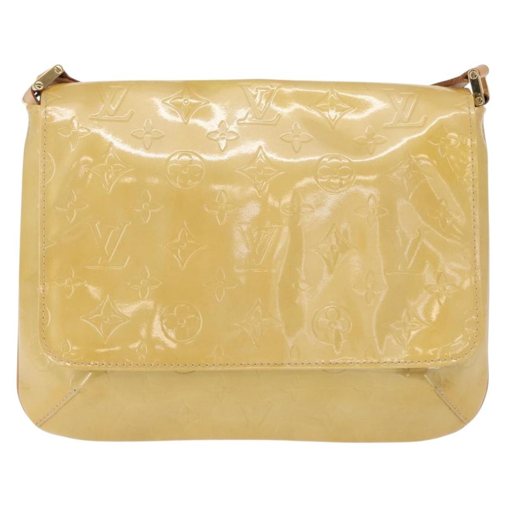 Louis Vuitton Thompson Street Handbag Monogram Vernis Beige Patent_Leather Shoulder Bag