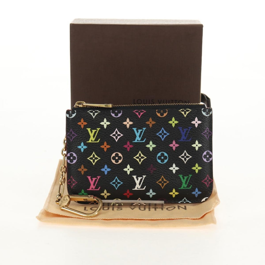 Louis Vuitton Pochette Clés Nm Monogram Multicolor Canvas Black Canvas Wallets Accessory