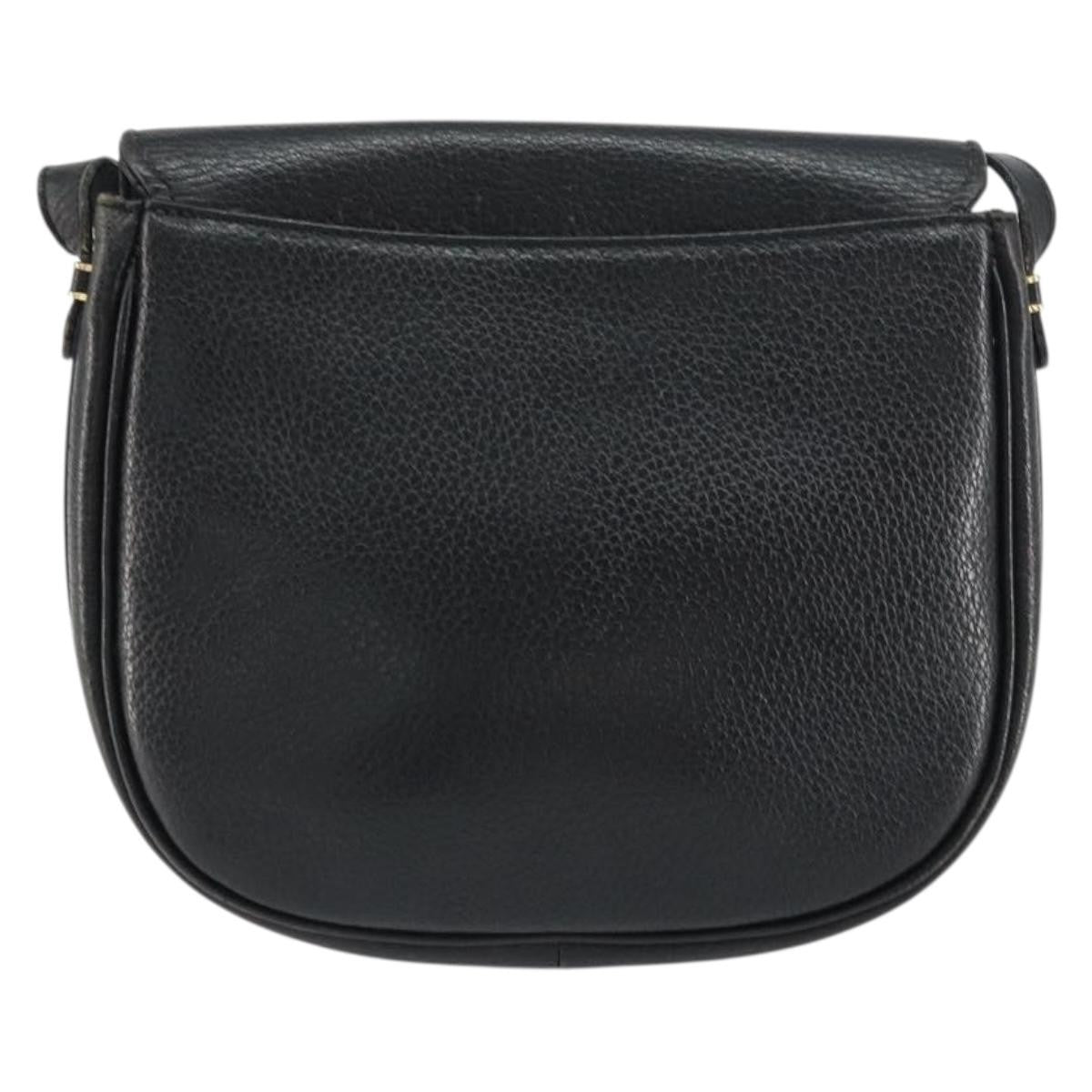 Burberry Vintage Shoulder Bag Leather Black Leather Shoulder Bag
