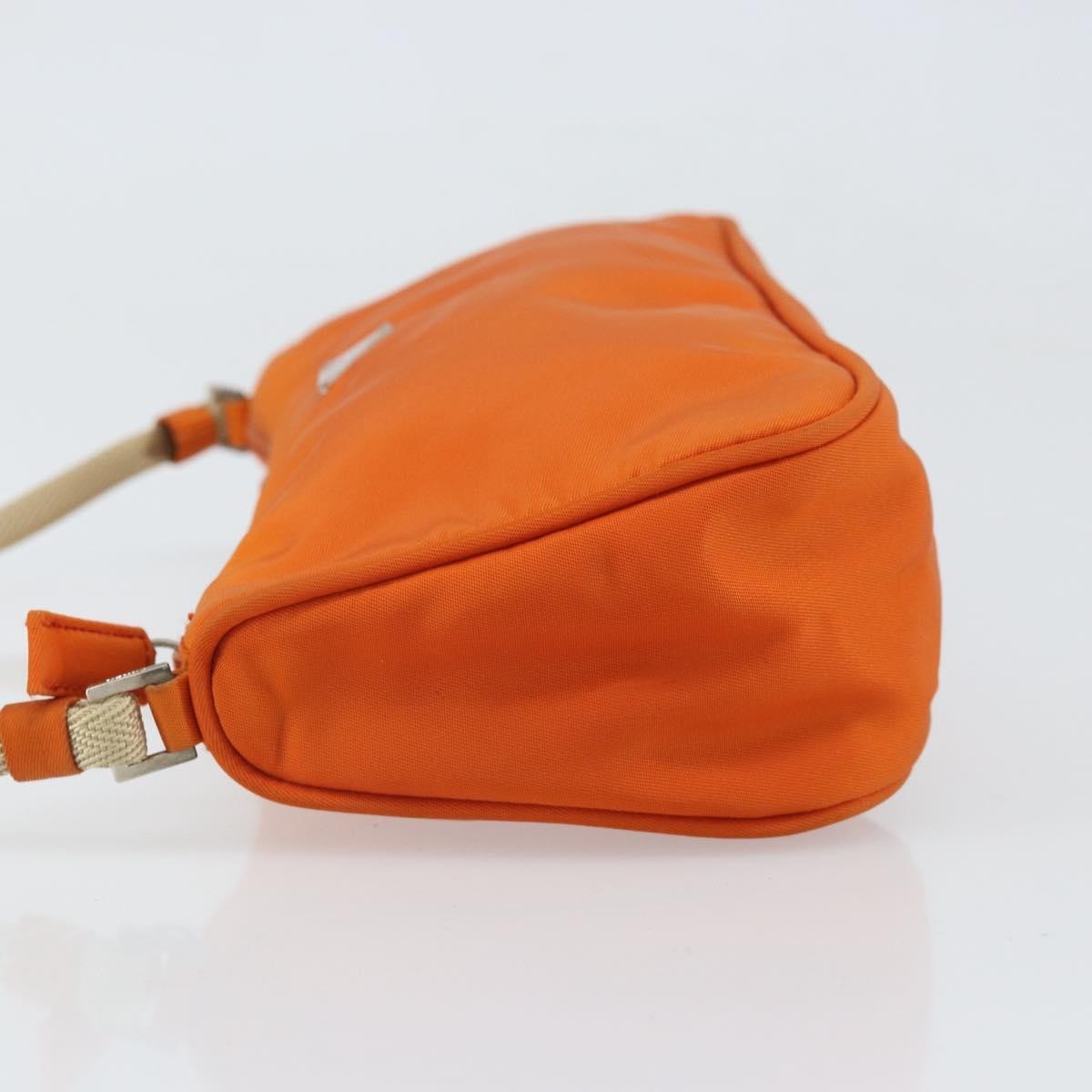 Prada Pochette Shoulder Bag Tessuto Orange Nylon Clutche & Pouche Bag