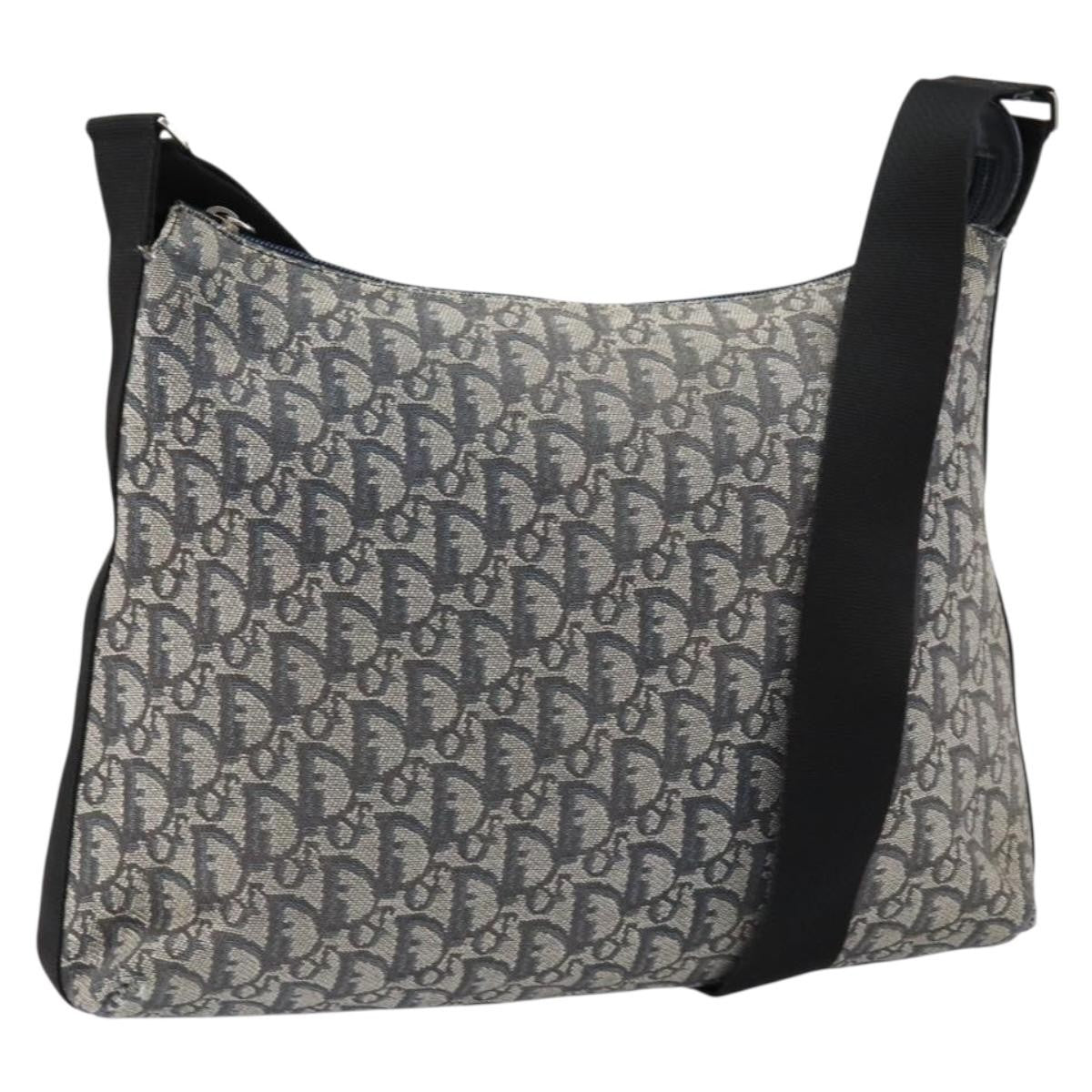 Christian Dior Vintage Trotter Shoulder Bag Canvas Navy Canvas Shoulder Bag Bag (Pre-Owned)