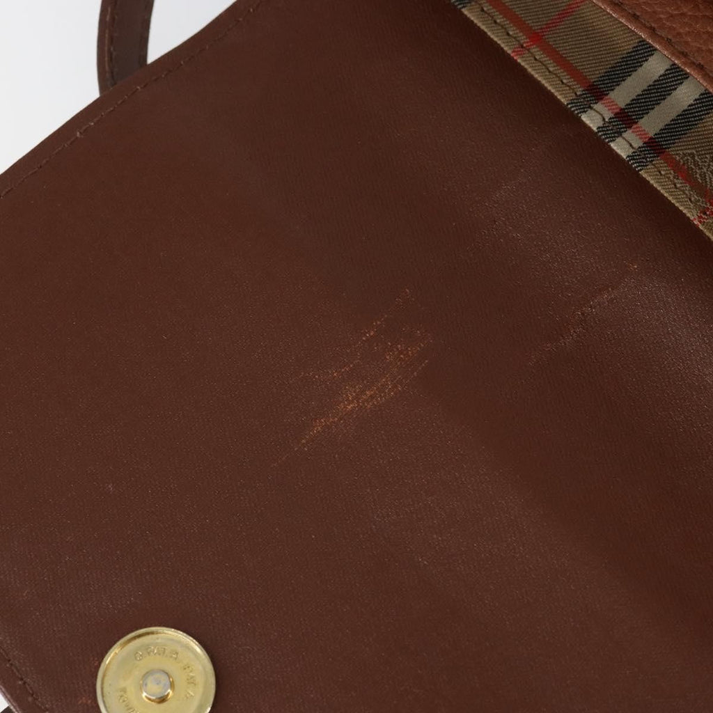 Burberry Vintage Shoulder Bag Leather Brown Leather Shoulder Bag