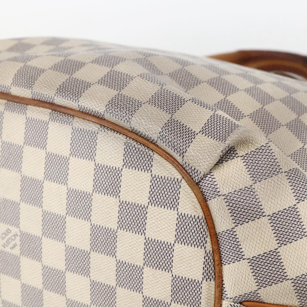 Louis Vuitton Riviera Handbag Damier White Canvas Handbag