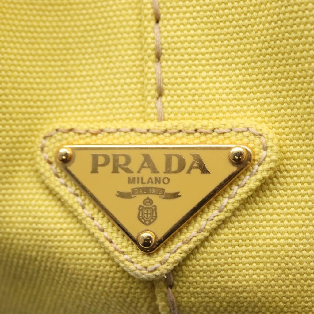 Prada Canapa Convertible Tote Canvas Gold Canvas Tote Bag Bag