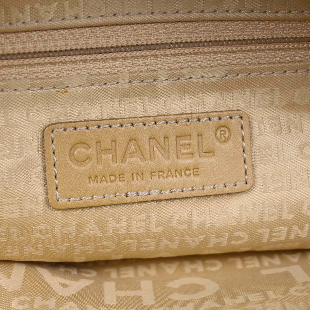 Chanel Cc Bowler Leather Black Leather Handbag