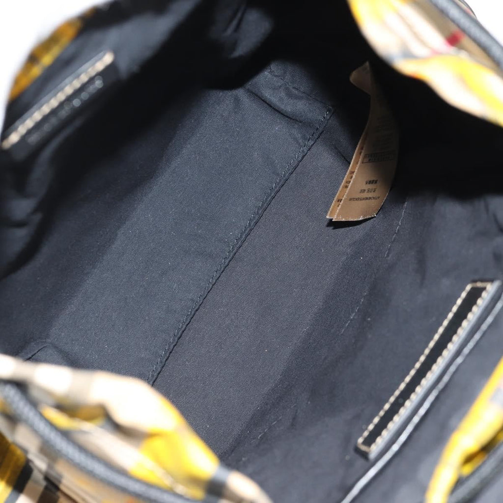 Burberry Graffiti Rucksack Backpack Vintage Check Canvas Beige Canvas Backpack Bag