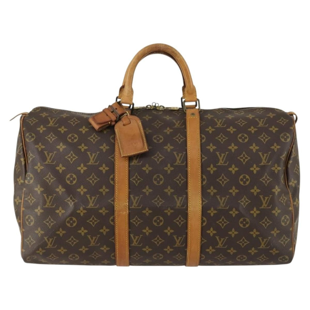 Louis Vuitton Keepall Bag Monogram Canvas Brown Canvas Travel Bag