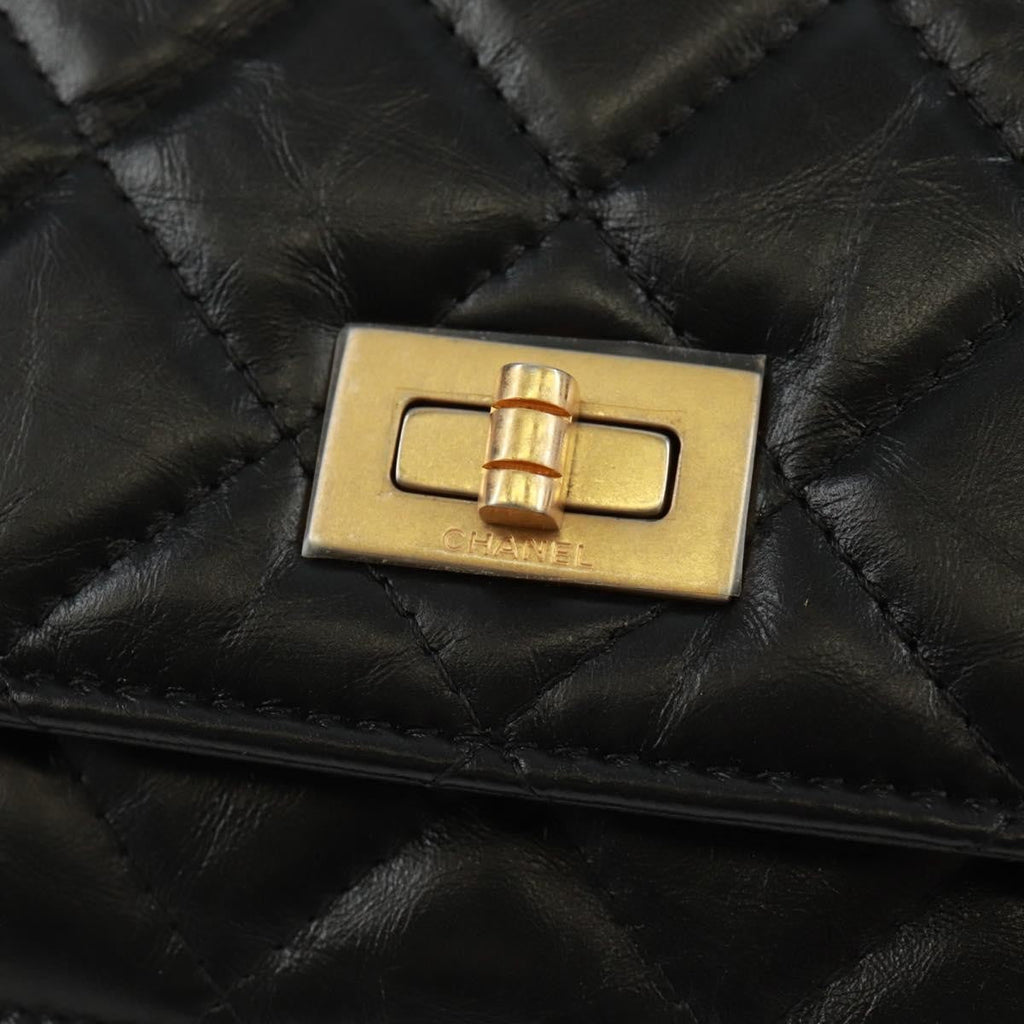 Chanel Lucky Charms Reissue 2.55 Flap Bag Leather Black Leather Shoulder Bag Bag