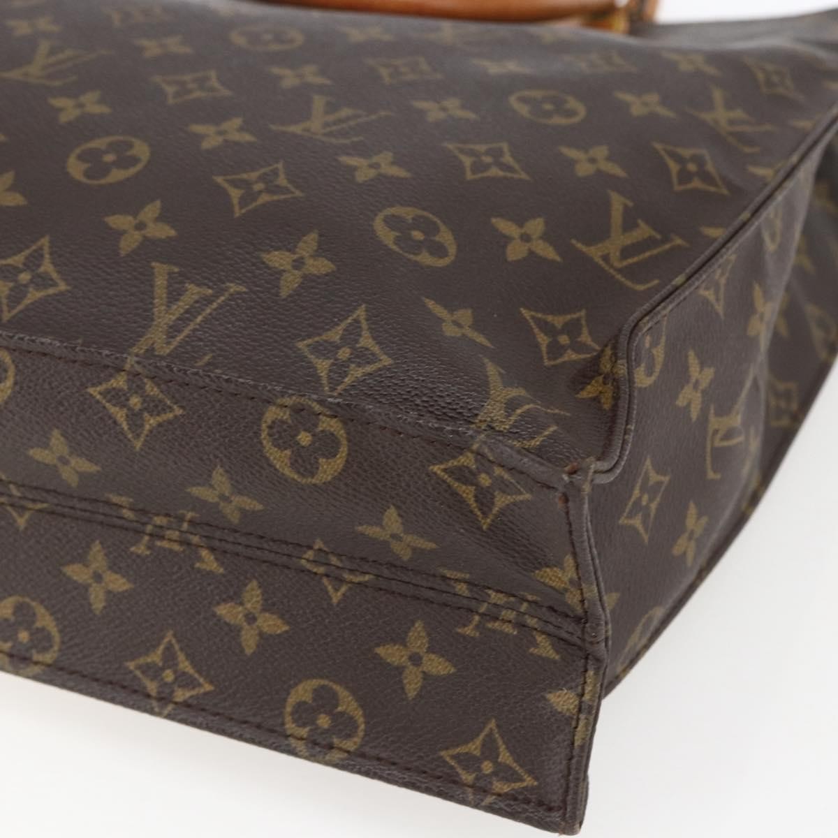 Louis Vuitton Sac Plat Bag Monogram Canvas Brown Canvas Tote Bag