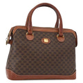 Celine Vintage Macadam Handbag Canvas And Leather Brown Canvas Handbag