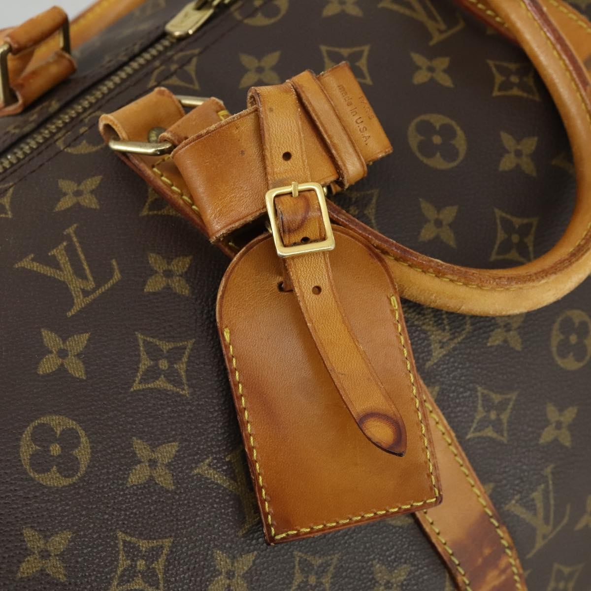 Louis Vuitton Keepall Bag Monogram Canvas Brown Canvas Travel Bag