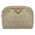 Christian Dior Vintage Honeycomb Shoulder Bag Canvas And Leather Beige Canvas Shoulder Bag Bag (Pre-Owned)
