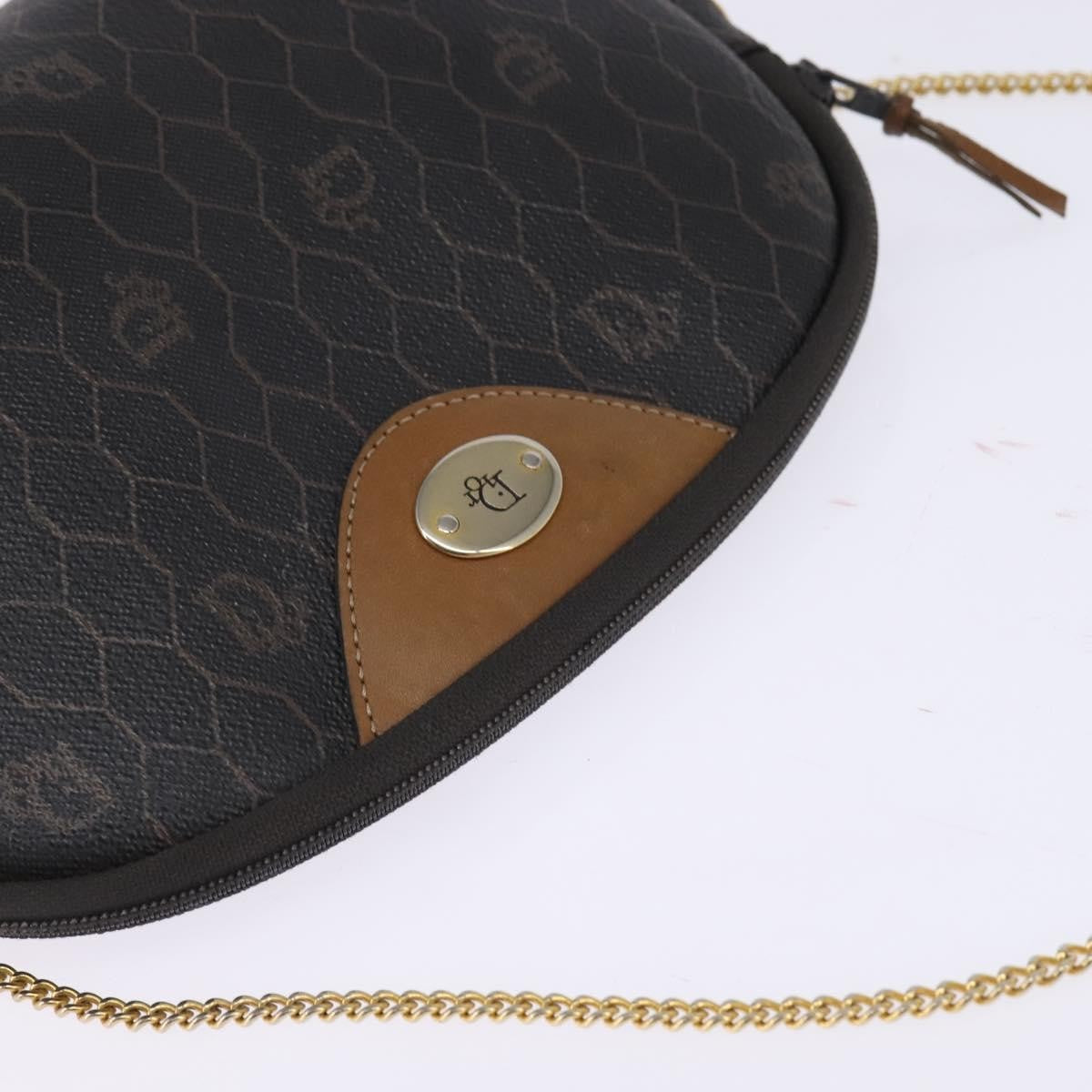 Christian Dior Vintage Honeycomb Chain Canvas Black Canvas Shoulder Bag Bag (Pre-Owned)