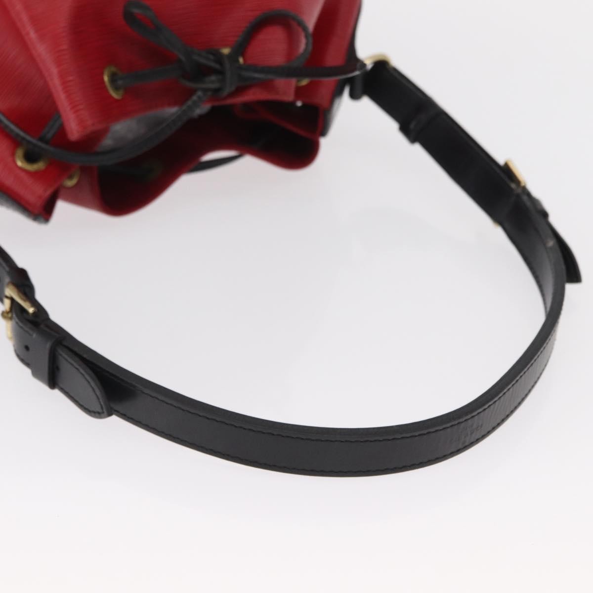 Louis Vuitton Bicolor Petit Noe Handbag Epi Leather Red Leather Shoulder Bag
