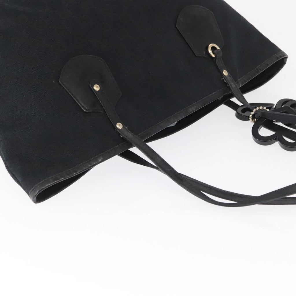 Gucci Jolie Web Tote Gg Canvas Black Canvas Tote Bag Bag (Pre-Owned)