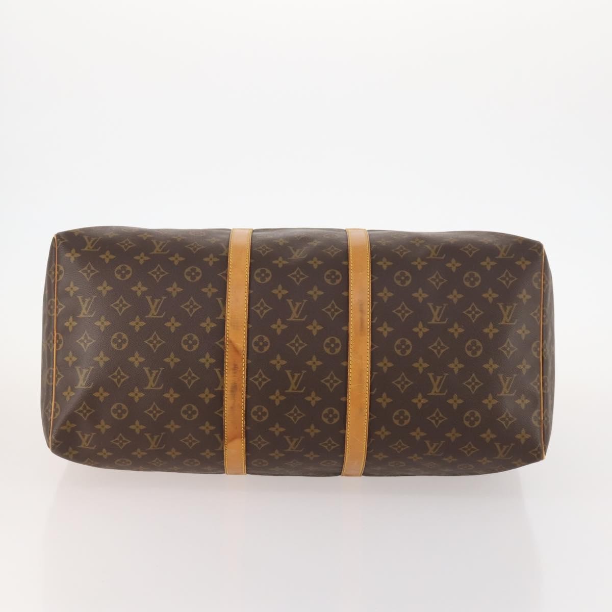 Louis Vuitton Keepall Bag Monogram Canvas Brown Canvas Travel Bag