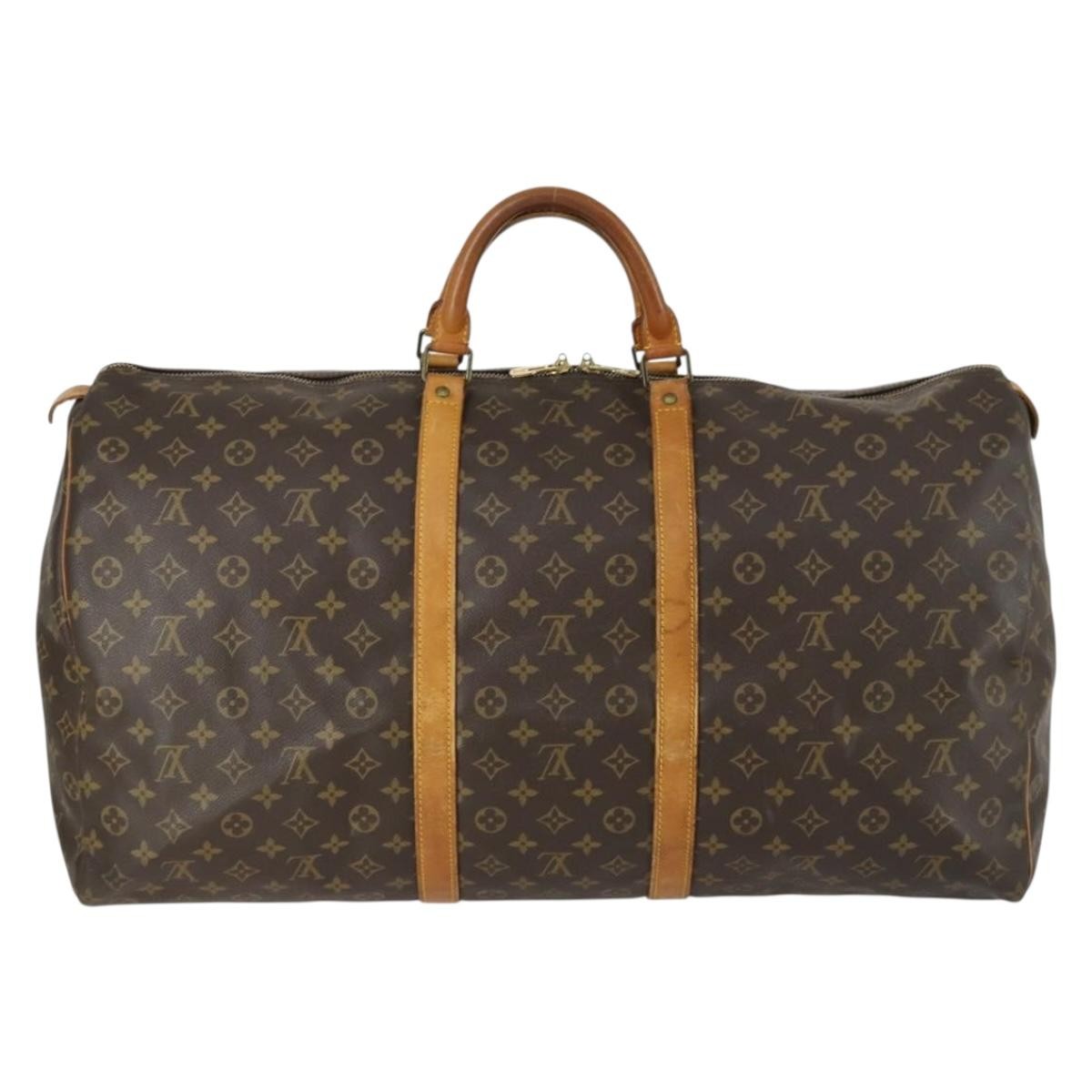 Louis Vuitton Keepall Bag Monogram Canvas Brown Canvas Travel Bag