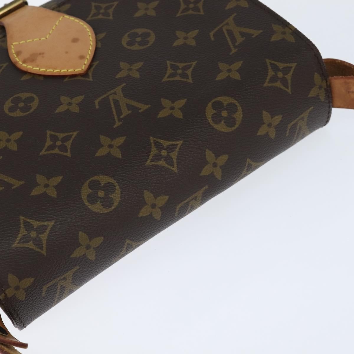 Louis Vuitton Cartouchiere Handbag Monogram Canvas Brown Canvas Shoulder Bag