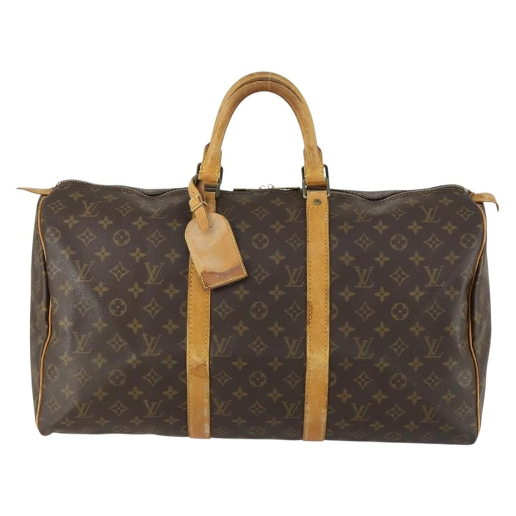 Louis Vuitton Keepall Bag Monogram Canvas Brown Canvas Travel Bag