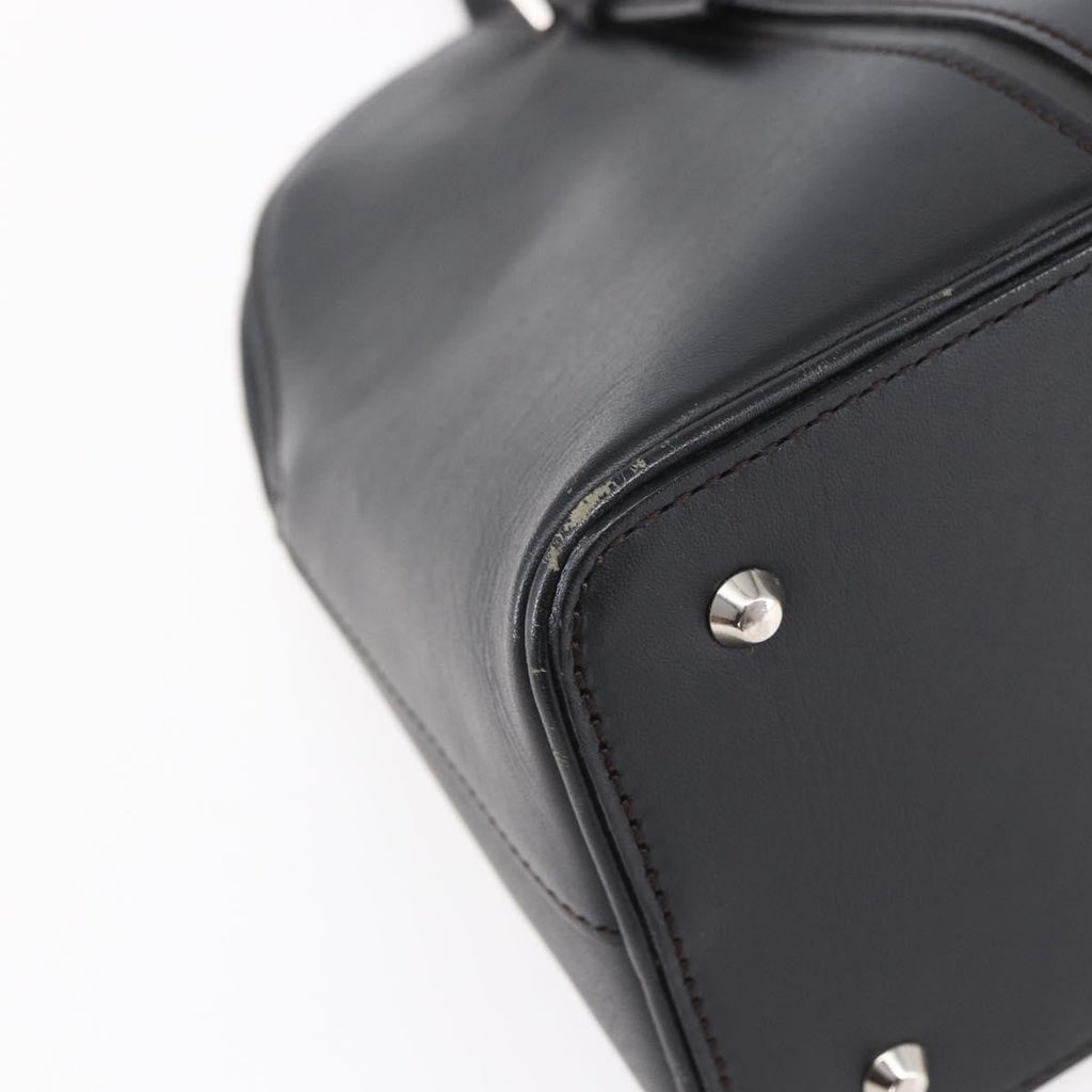 Burberry Vintage Handbag Leather Black Leather Handbag