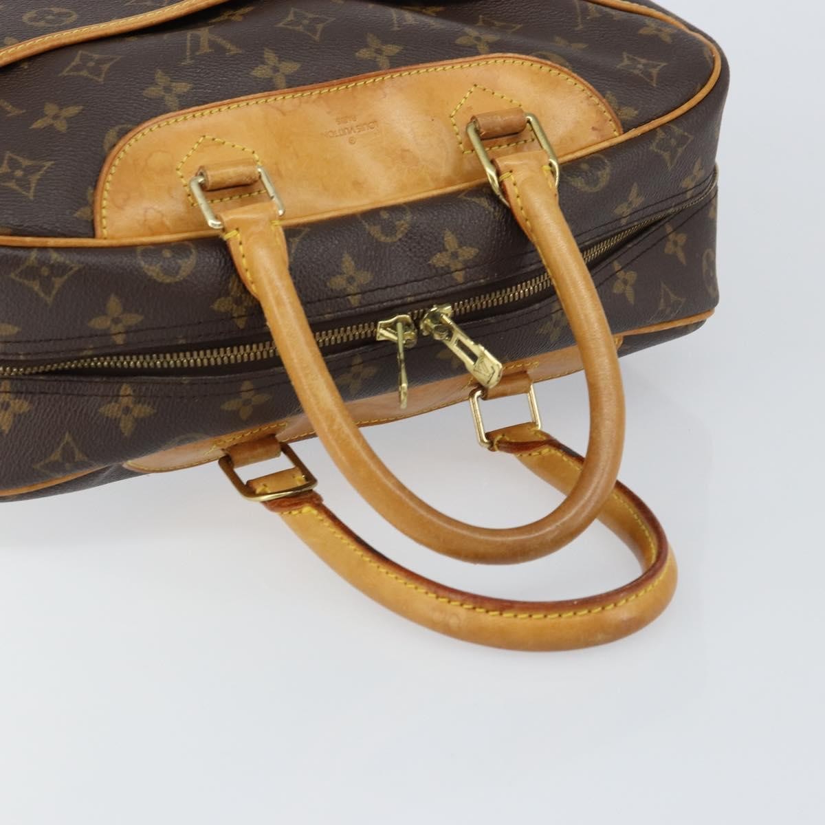 Louis Vuitton Deauville Handbag Monogram Canvas Brown Canvas Handbag