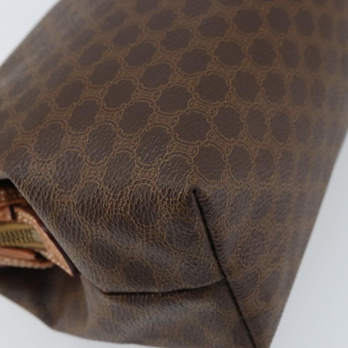 Celine Macadam Pochette Canvas And Leather Brown Canvas Clutche & Pouche Bag